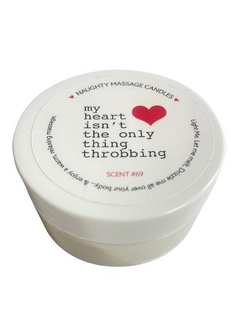 Kama Sutra Naughty Massage Candle My Heart Isn't The Only Thing Throbbing - 1.7oz