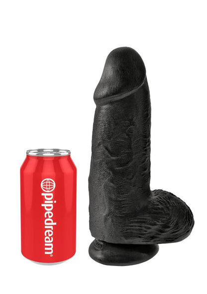 King Cock Chubby Dildo - Black - 9in