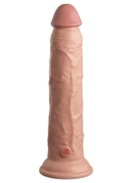 King Cock Elite Dual Density Silicone Dildo - Vanilla - 9in