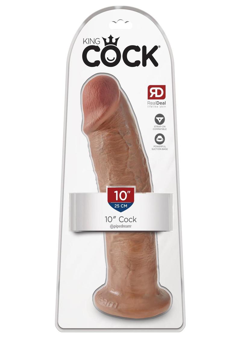 King Cock Realistic Dildo - Tan - 10in