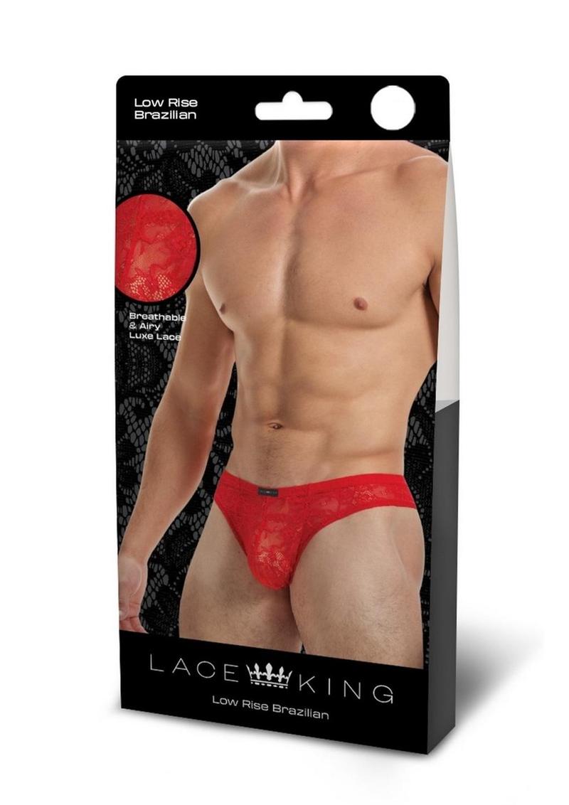 Lace King Lace Bikini - Medlium - Red - Large/Medium