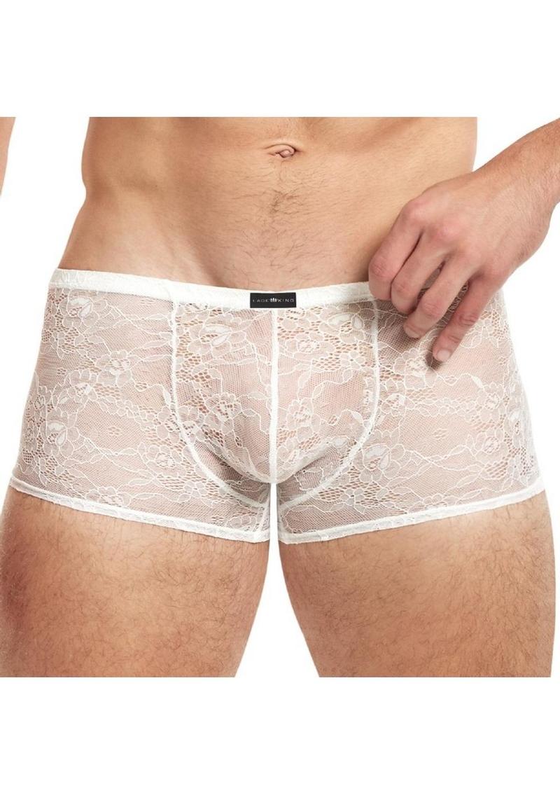 Lace King Lace Boxers - White - Large/XLarge