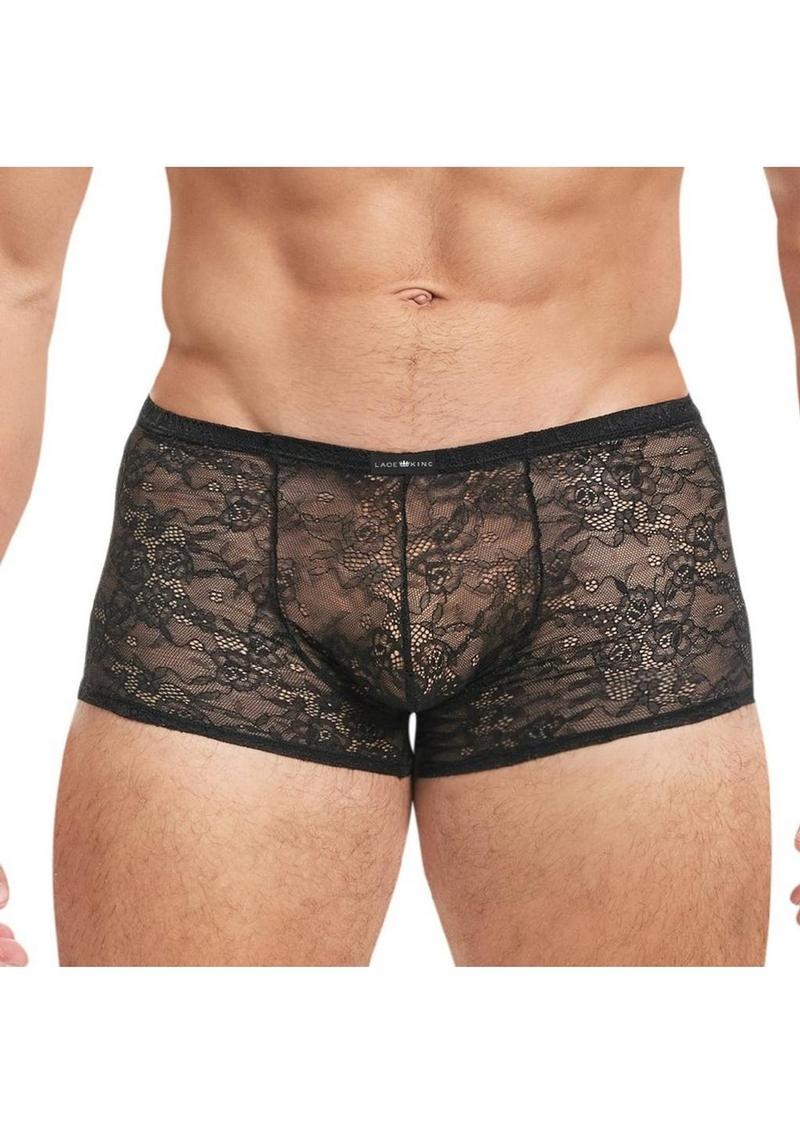 Lace King Lace Boxers - Black - Large/Medium