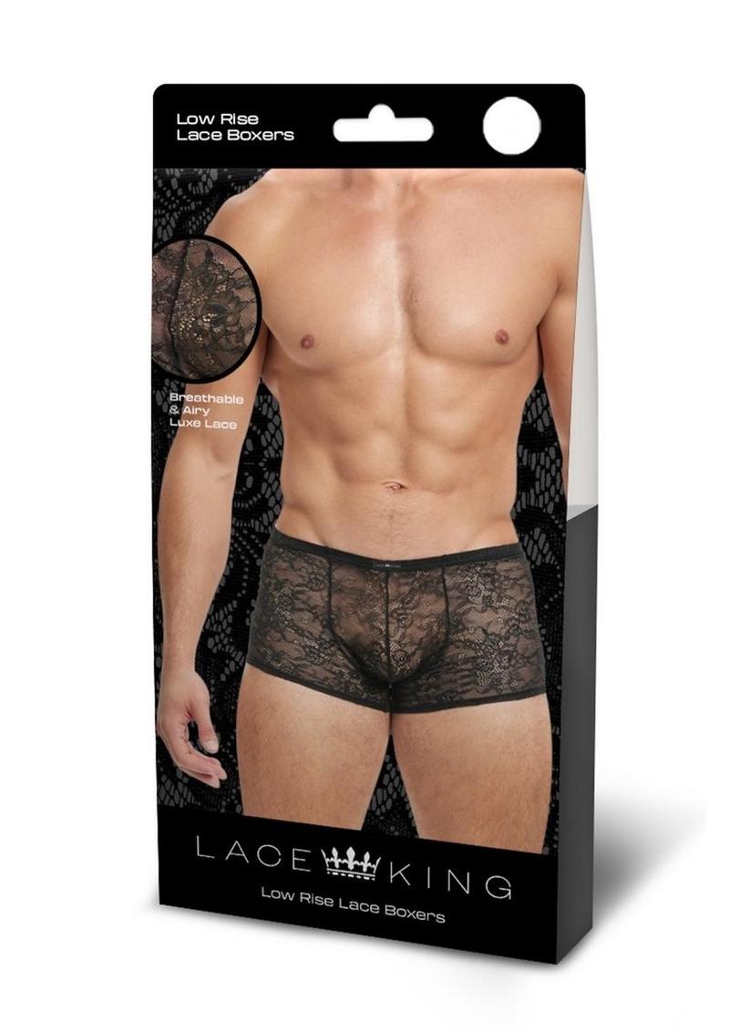 Lace King Lace Boxers - Black - Medium/Small