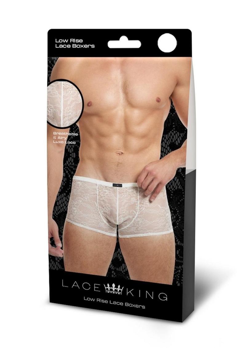 Lace King Lace Boxers - White - Medium/Small