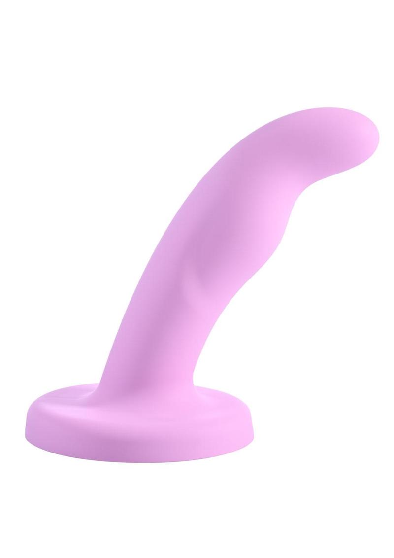 Lazre Silicone Curved Dildo with Suction Cup - Pink - 6in