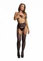 Le Desir Fishnet and Lace Garterbelt Stocking