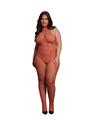 Le Desir Fishnet Lace Bodystocking - Queen - Sunset Glow