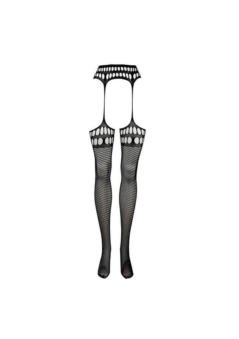 Le Desir Garterbelt Stockings with Open Design