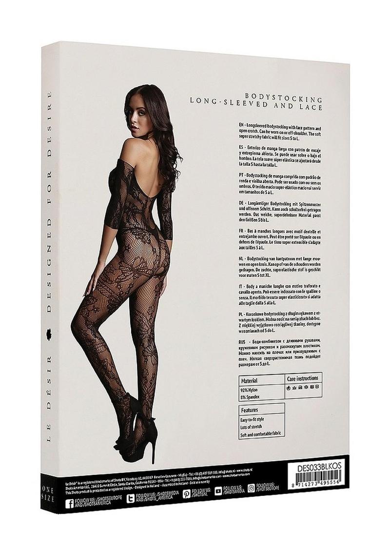 Le Desir Lace Sleeved Bodystocking