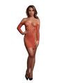 Le Desir Long Sleeved Net Mini Dress - One Size - Sunset Glow