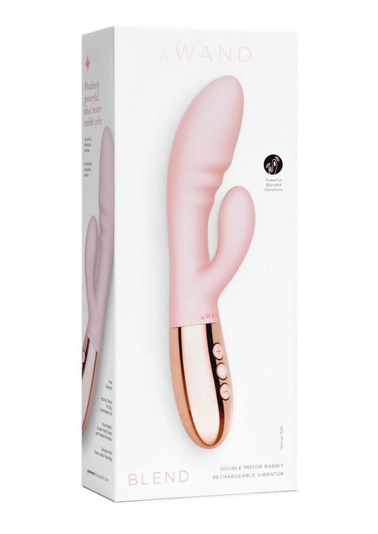 Le Wand Blend Rechargeable Siliconel Rabbit Vibrator - Rose Gold