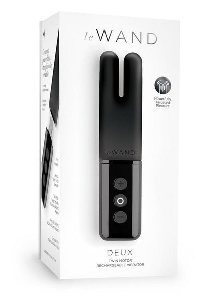 Le Wand Deux Silicone Rechargeable Dual Vibrator - Black