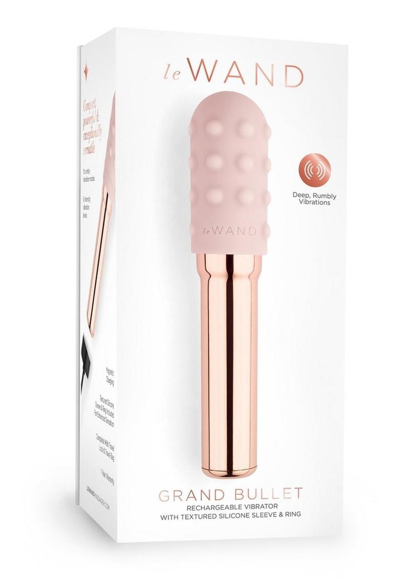 Le Wand Grand Bullet Rechargeable Silione Vibrator - Rose Gold