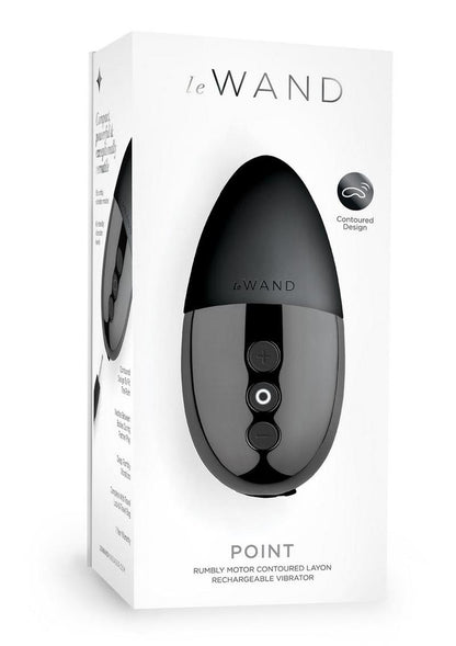 Le Wand Point Rechargeable Silicone Contoured Mini Vibrator - Black