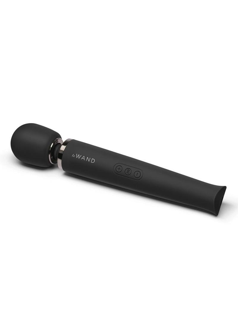 Le Wand Rechargeable Silicone Massager - Black/Matte Black