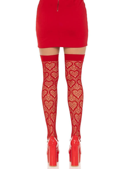 Leg Avenue Heart Net Thigh Highs