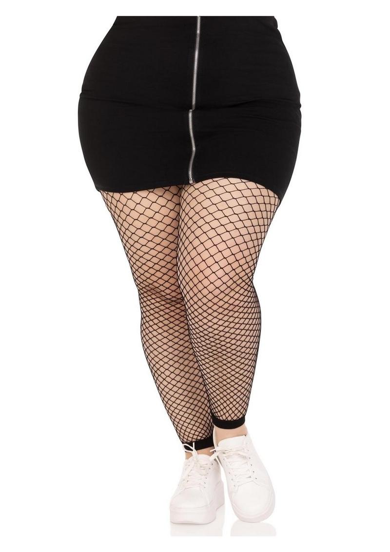 Leg Avenue Industrial Net Footless Tights - 1x-2x