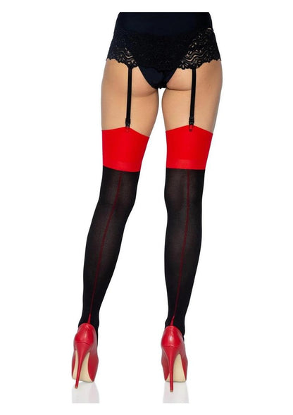 Leg Avenue Lycra Cuban Heel Two Toned Stocking