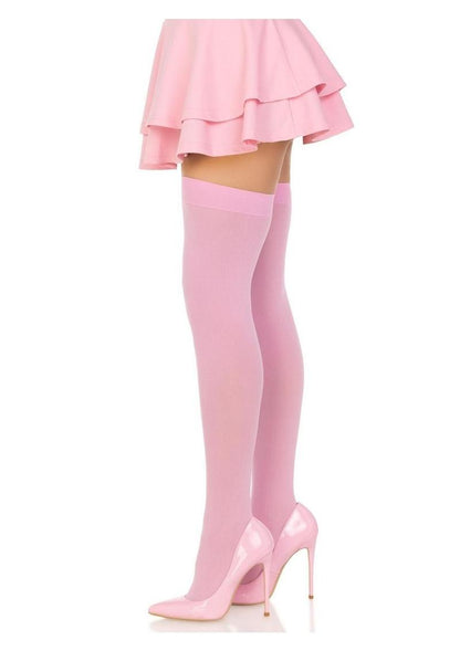 Leg Avenue Nylon Over The Knee - Pink - One Size