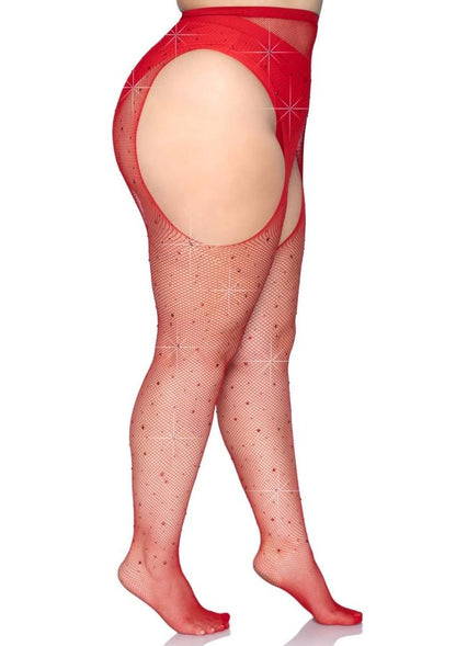 Leg Avenue Rhinestone Fishnet Stockings