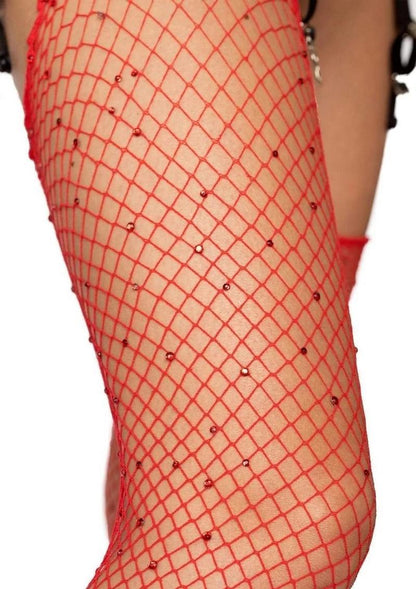 Leg Avenue Rhinestone Fishnet Stockings