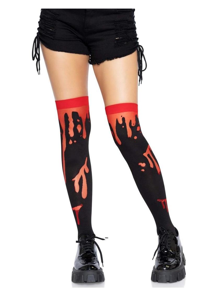 Leg Avenue Splatter Thigh Highs