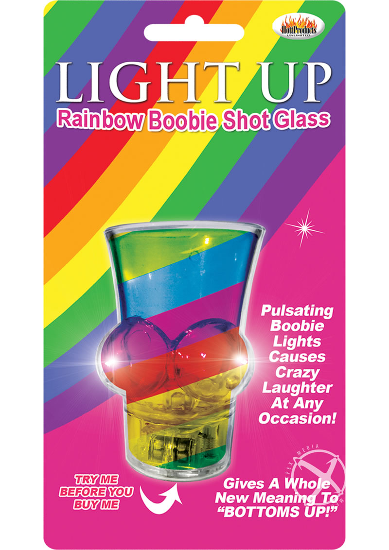 Light Up Rainbow Boobie Shot Glass - Multicolor