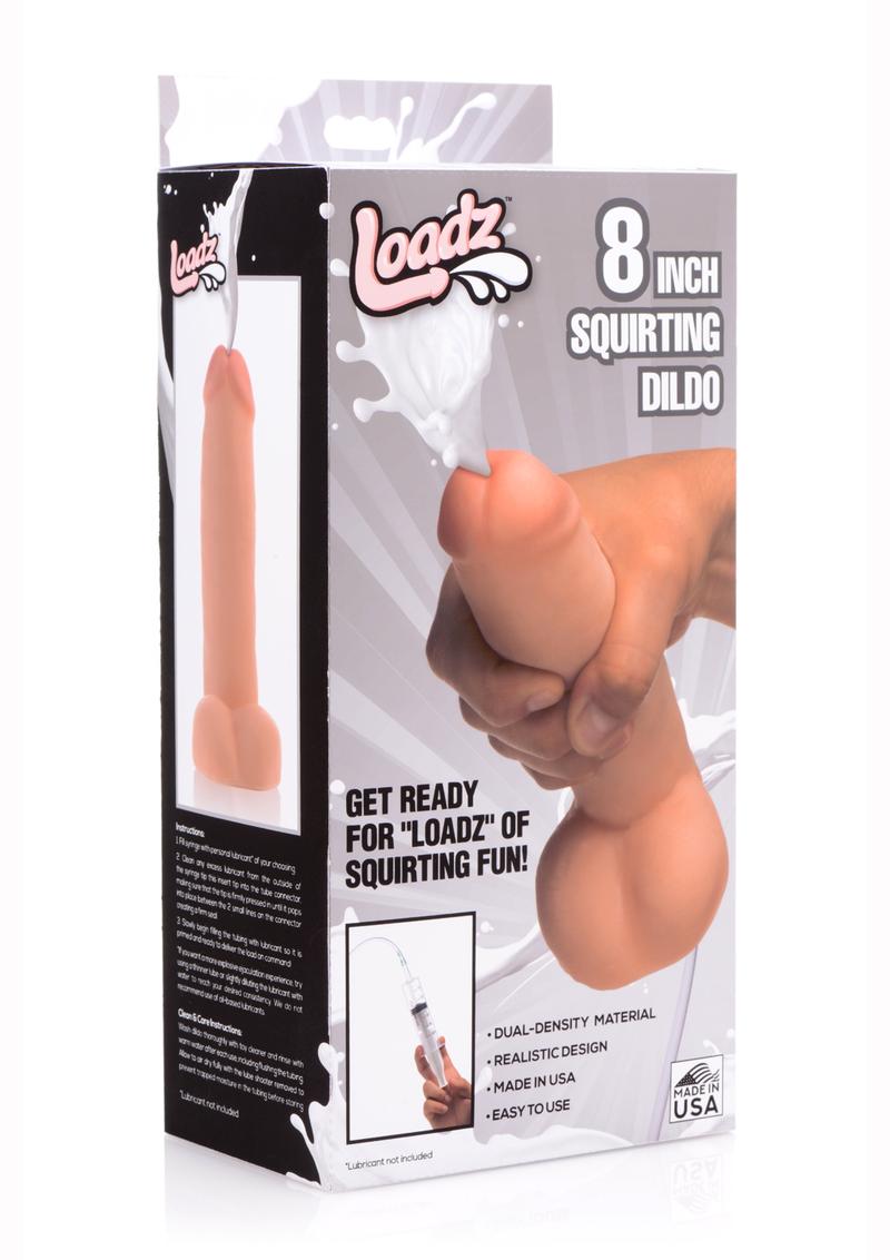 Loadz Dual Density Squirting Dildo - Vanilla - 8in