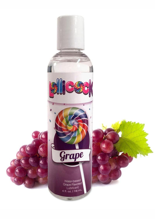 Lollicock Water Based Flavored Lubricant 4oz - Grape