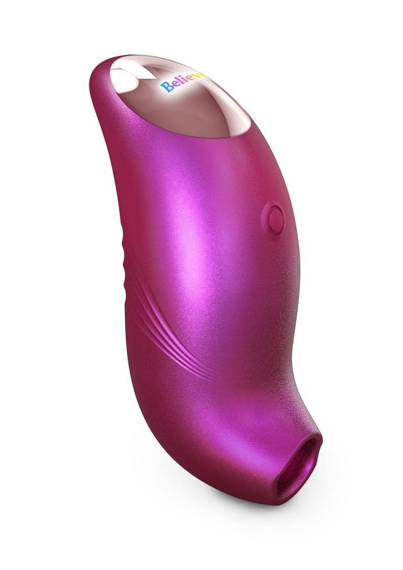 Love to Love Believer Rechargeable Silicone Clitoral Stimulator - Iridescent - Berry/Pink