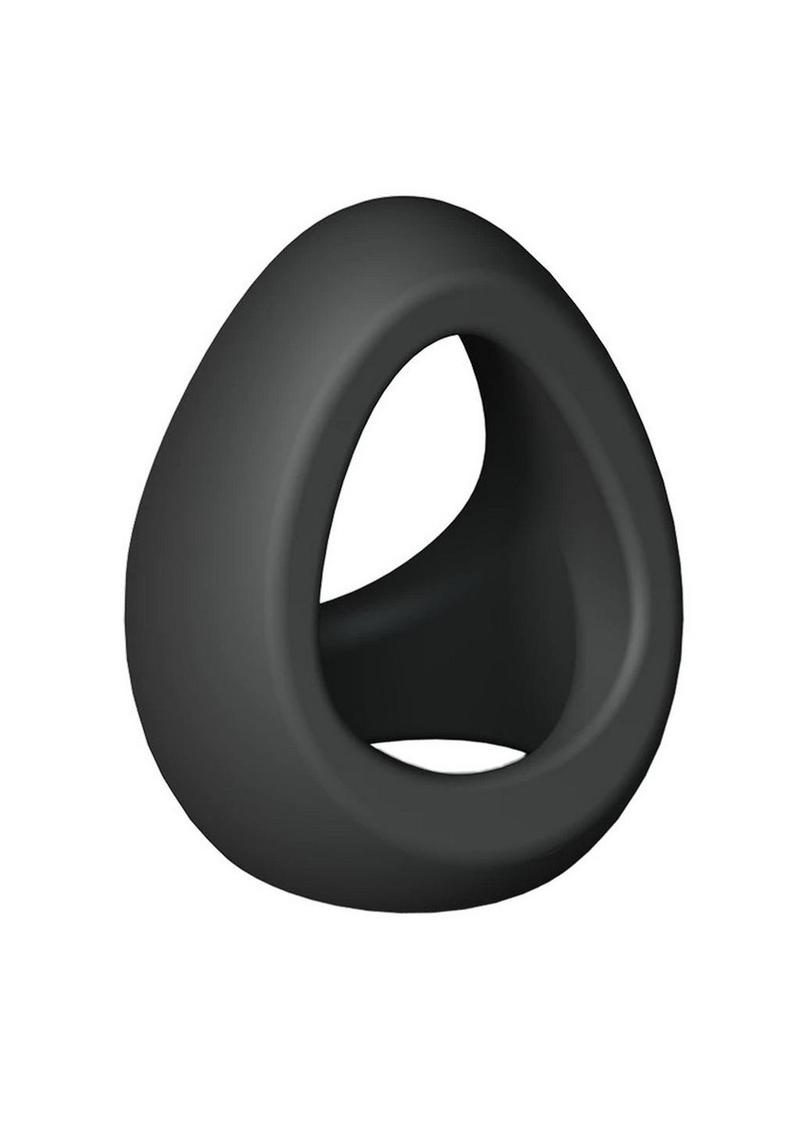 Flux Ring Silicone Cock Ring - Black/Black Onyx