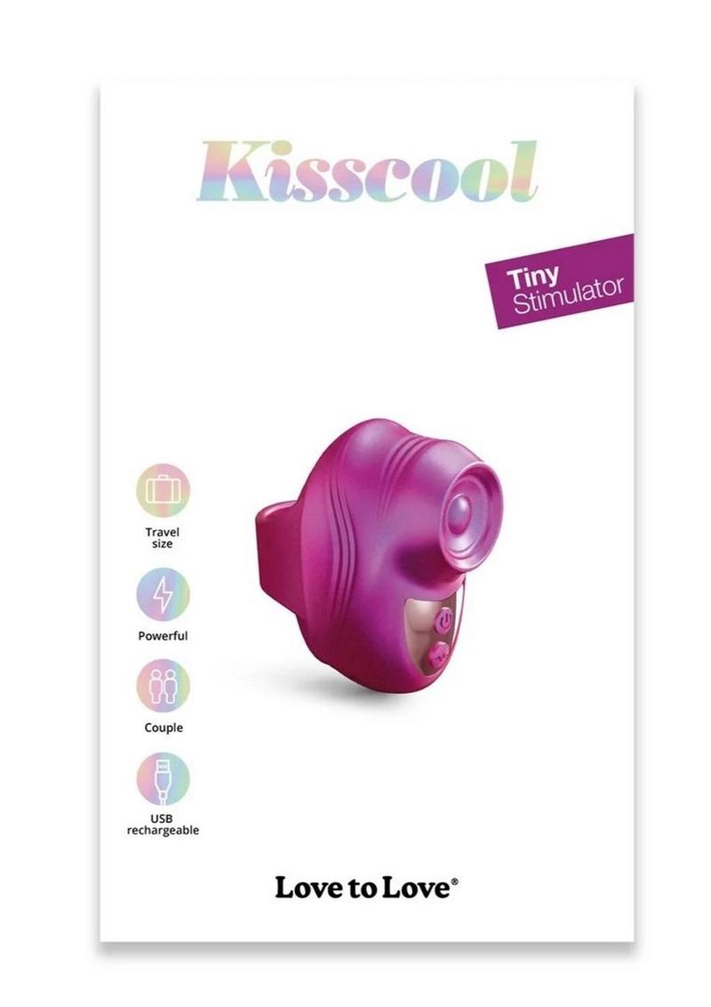 Love to Love Kisscool Rechargeable Silicone Finger Vibrator - Iridescent - Berry/Pink