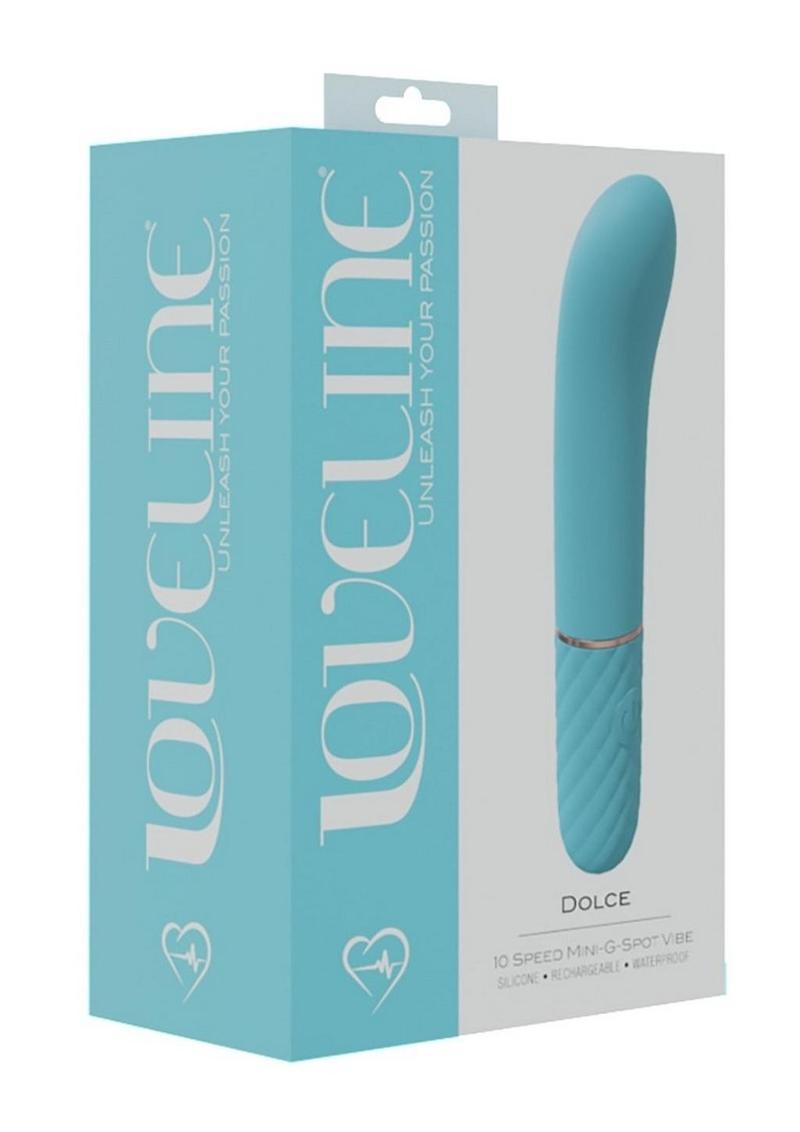 Loveline Dolce Silicone Rechargeable 10 Speed Mini G-Spot Vibrator - Blue