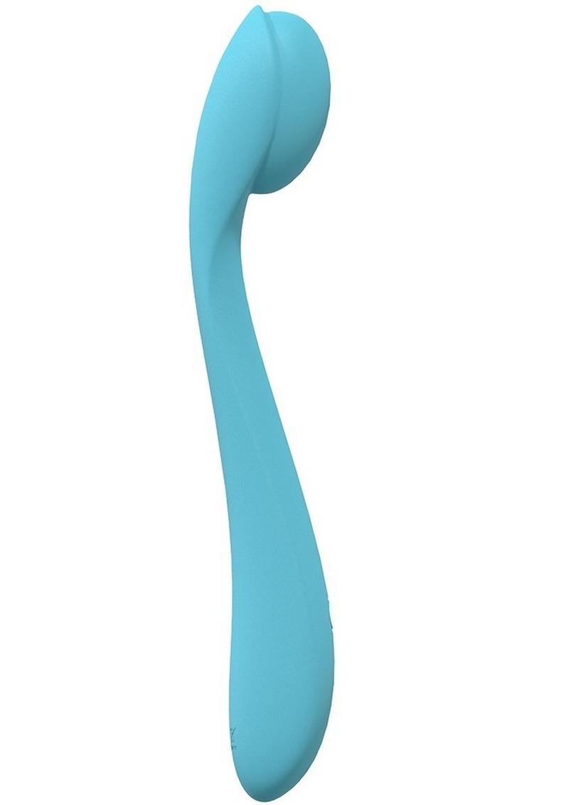 Loveline Juicy Silicone Rechargeable 10 Speed Flexible Vibe - Blue