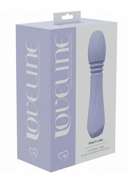 Loveline Rapture 10 Speed Silicone Rechargeable Vibrator - Lavender/Purple