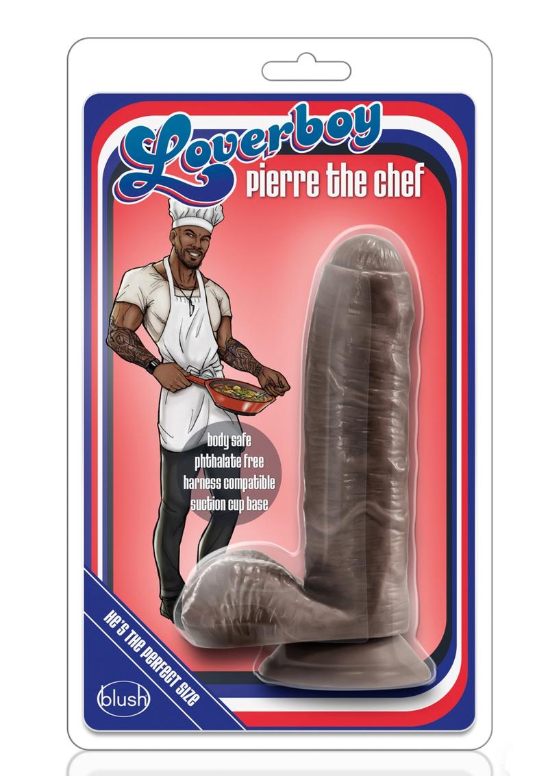 Loverboy Pierre The Chef Dildo with Balls - Chocolate - 7in