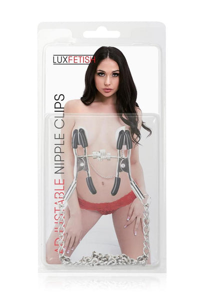 Lux Fetish Adjustable Steel Nipple Clips - Metal