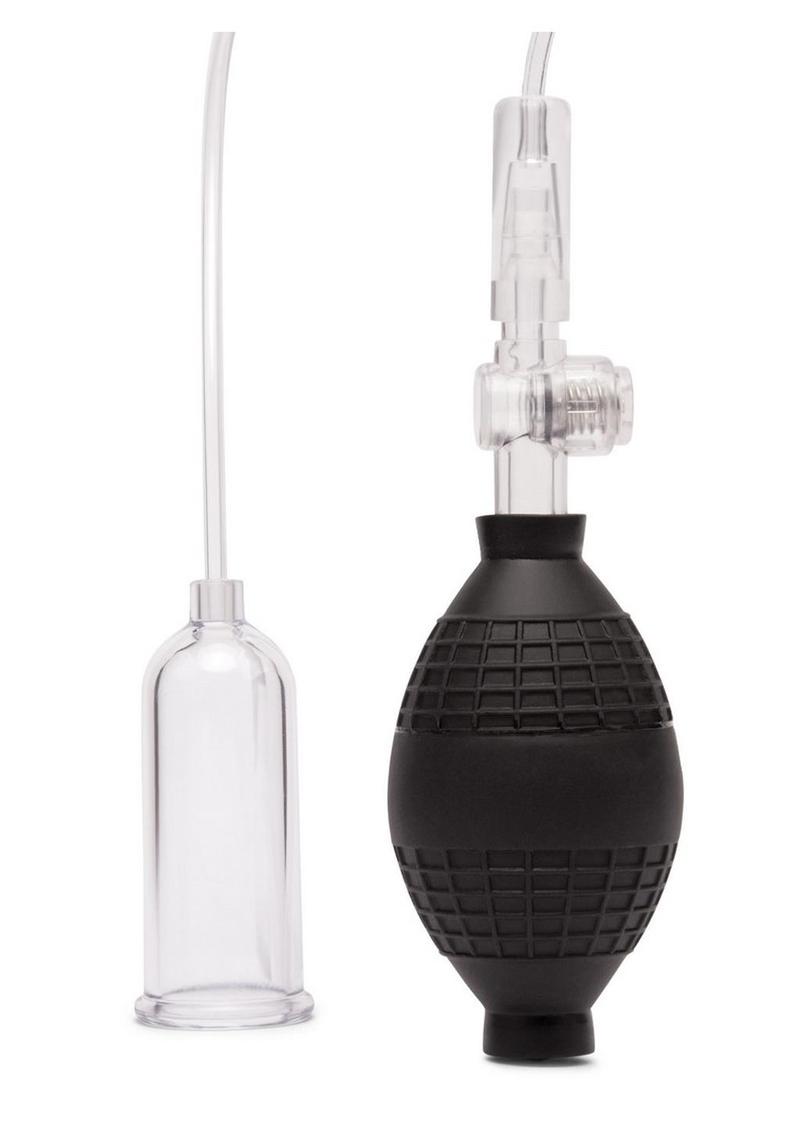 Lux Fetish Clitoral Pump with Release - Black/Clear