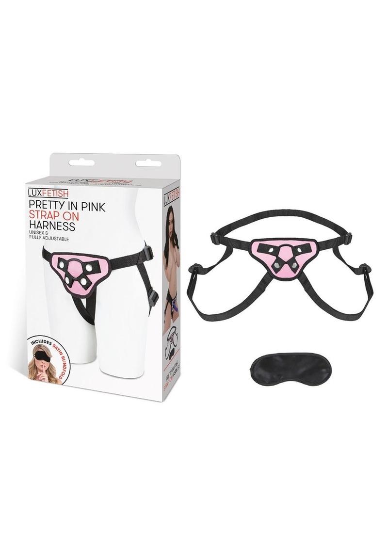 Lux Fetish Pretty In Pink Strap-On Harness Adjustable