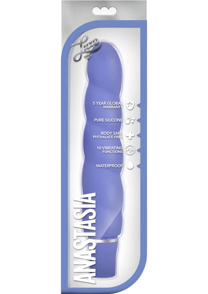 Luxe Anastasia Silicone Vibrator - Periwinkle/Purple