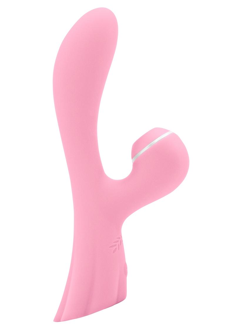 Luxe Aura Rechargeable Silicone Clitoral Stimulator - Pink