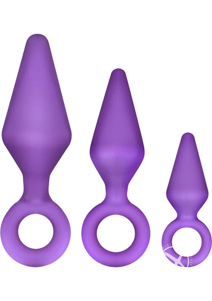 Luxe Candy Rimmer Anal Kit Silicone - Purple - 3 Piece Kit