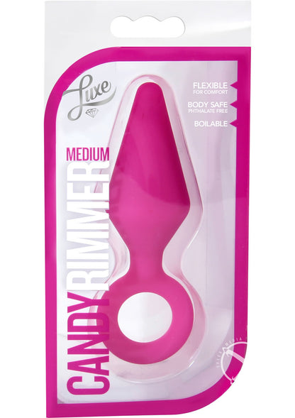 Luxe Candy Rimmer Silicone Butt Plug - Pink - Medium