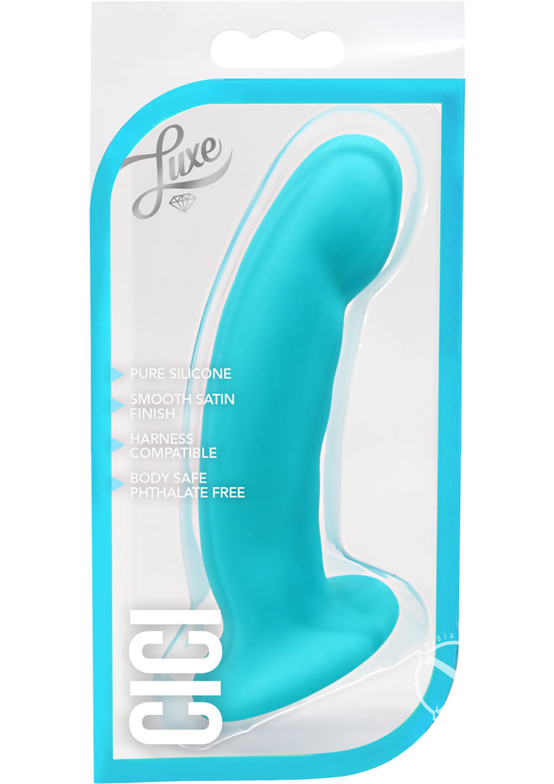 Luxe Cici Silicone Dildo - Blue - 6.5in