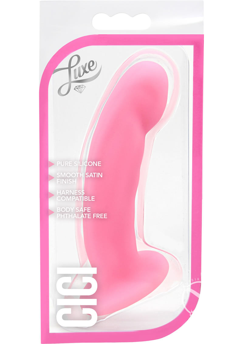 Luxe Cici Silicone Dildo - Pink - 6.5in