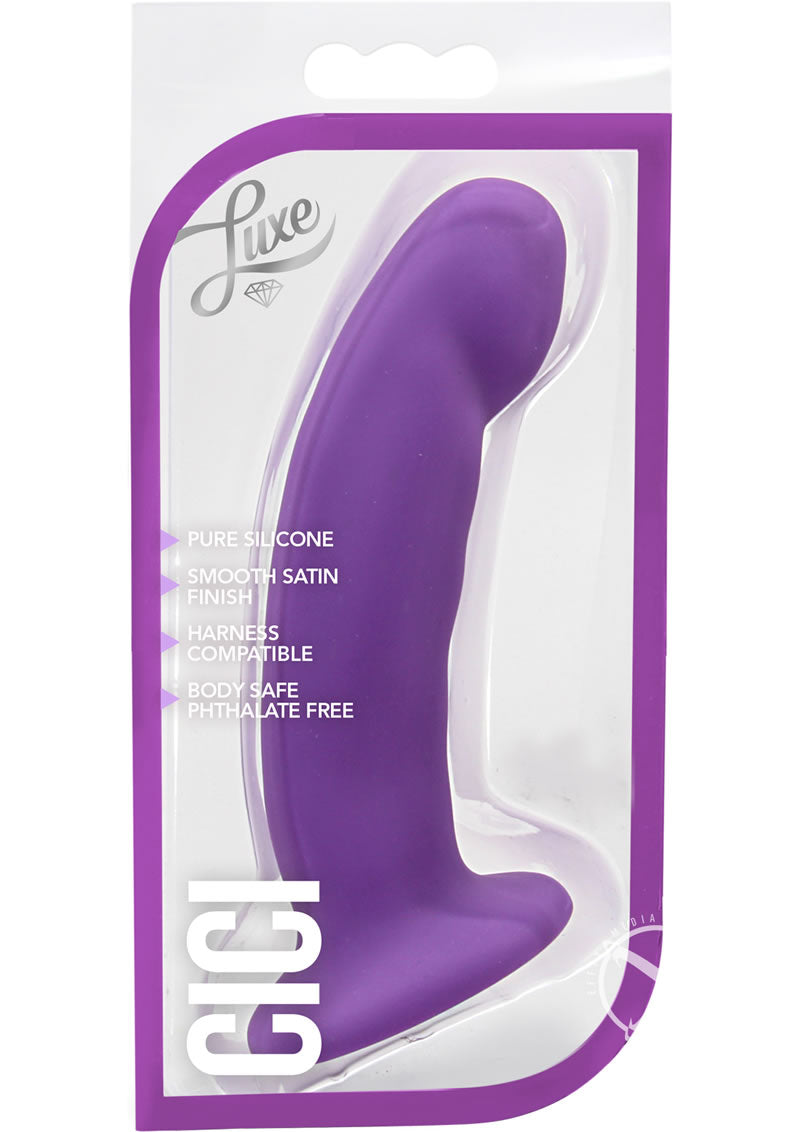 Luxe Cici Silicone Dildo - Purple - 6.5in