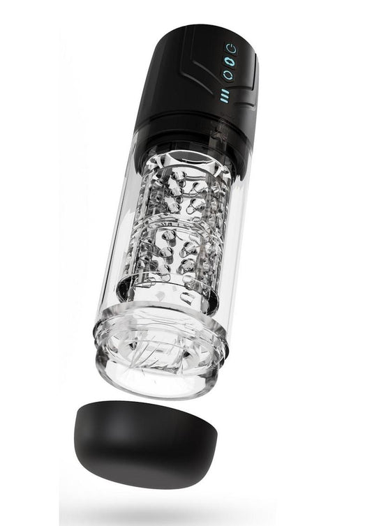 M For Men Whirlwind Pro Rechargeable Masturbator - Black/Clear