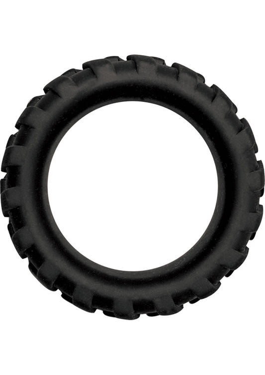 Mack Tuff Large Tire Silicone Cock Ring - Black - Large