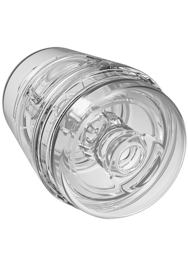 Main Squeeze Pop Off Ultraskyn Compact Masturbator - Clear